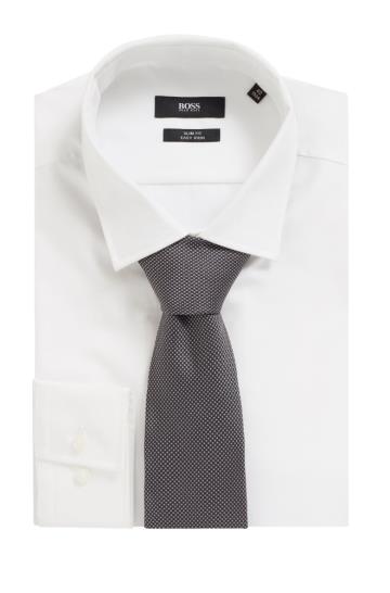 Krawaty BOSS Italian Silk Czarne Męskie (Pl00503)
